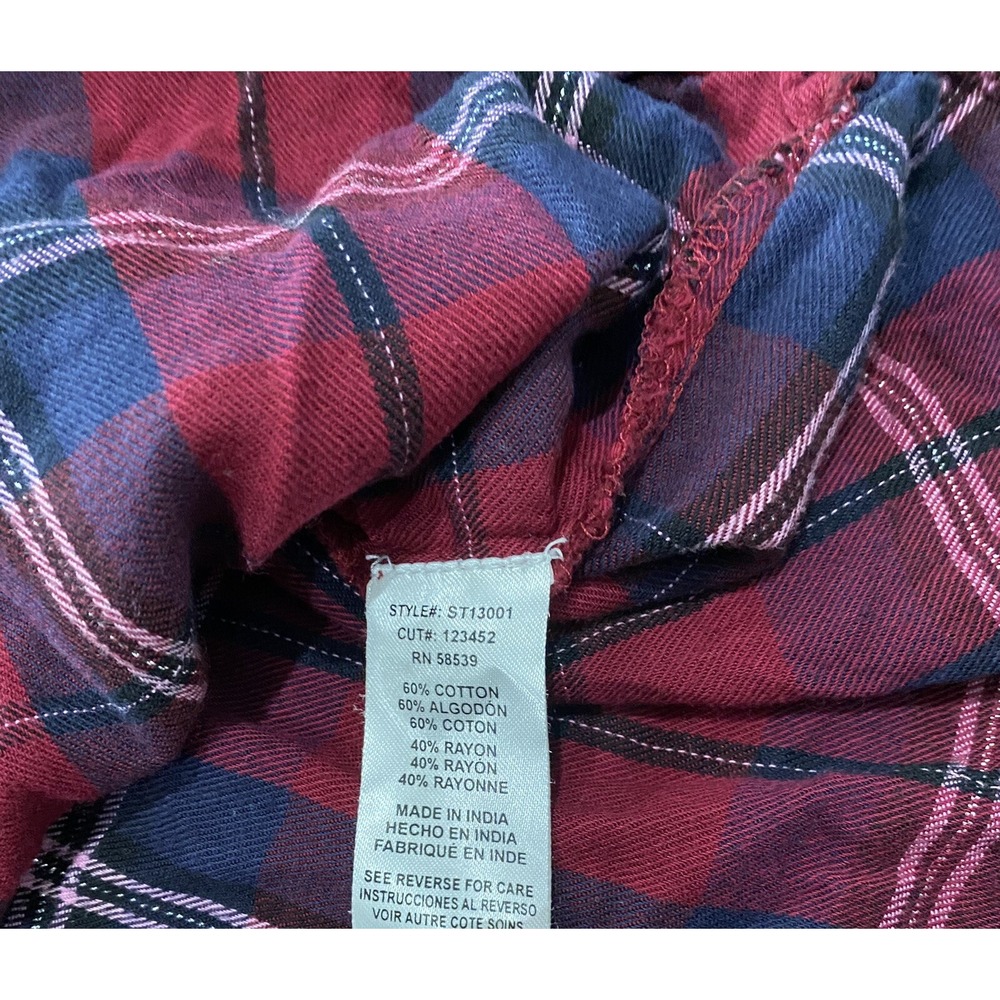 Kut from the Kloth Plaid Button Front & Back Shirt Womens Sz S Long Sleeve Shirt - Picture 3 of 6